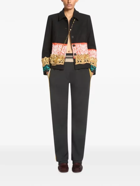 Sacou Dries Van Noten de lână negru