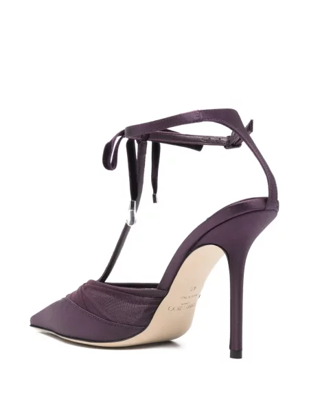 Pantofi cu toc Jimmy Choo cu vârf ascuţit violet