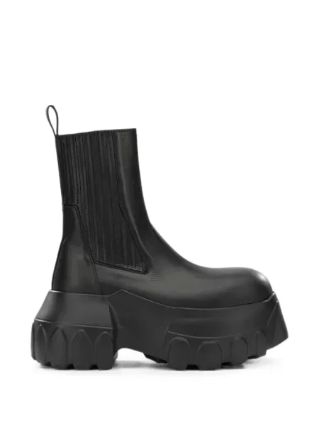 Cizme scurte Rick Owens cu platformă negru