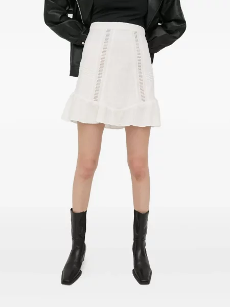 Haftowana spódnica mini The Kooples biała