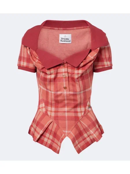 Top Vivienne Westwood în carouri roz