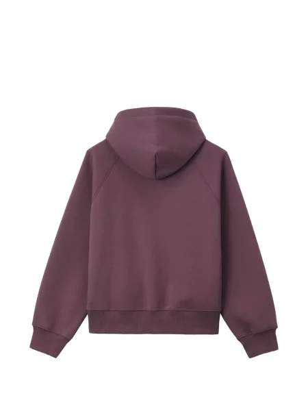 Hanorac cu glugă Izzue cu broderie violet