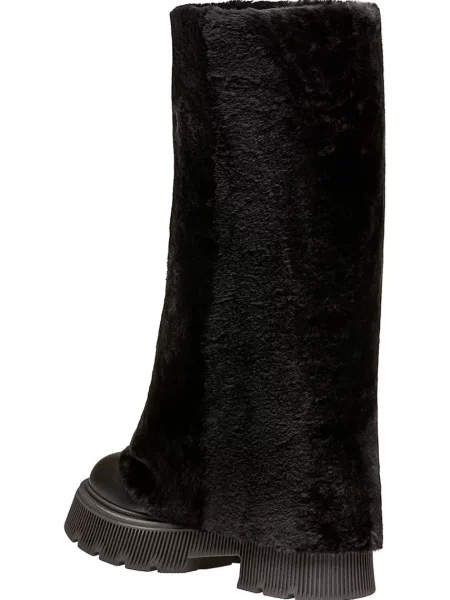 Шкіряні чоботи Bogner TURIN 8 A на плоскому підборі утеплені чорний