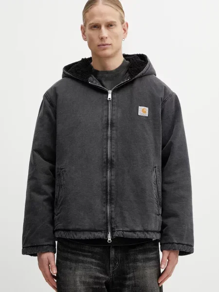 Carhartt WIP Přechodná bunda Mitch džínovina černá