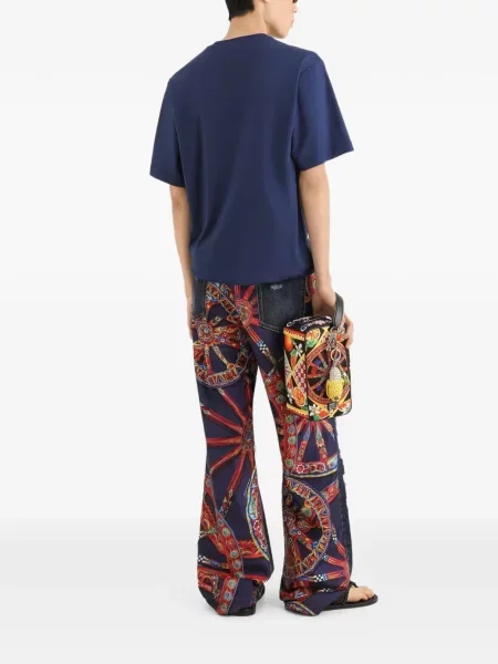 Tričko Dolce & Gabbana s autogramem modré