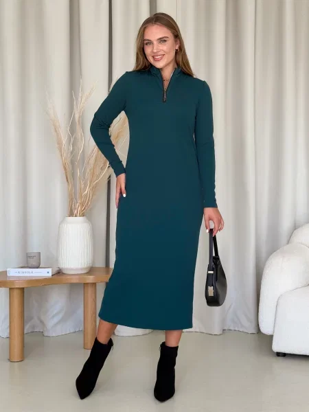 Сукня міді Merlini бавовна/поліестер зелений