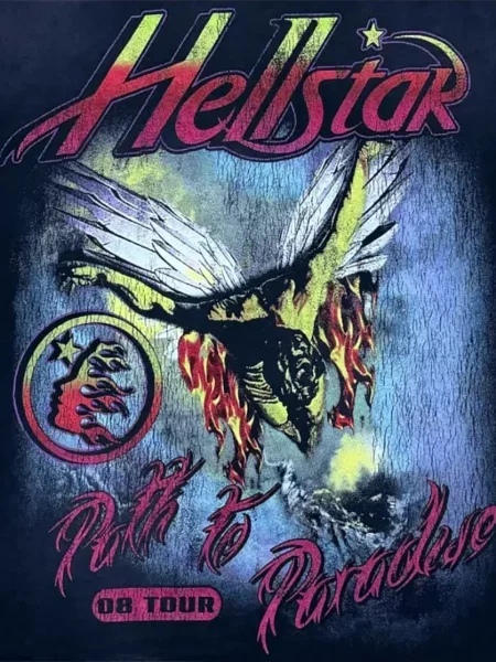 Tricou Hellstar cu imagine negru