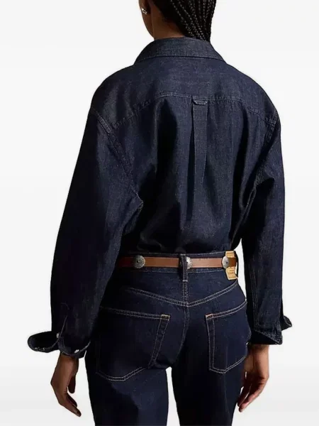 Fleece polo Polo Ralph Lauren μπλε
