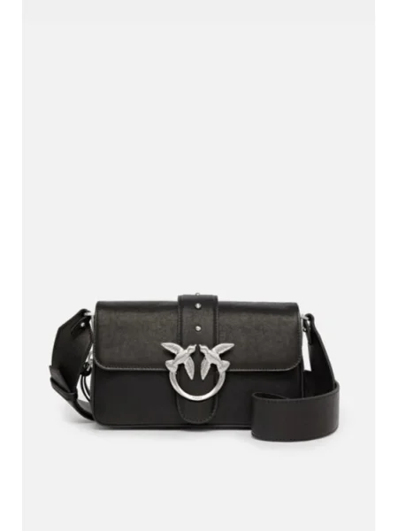 Kabelka PINKO Love One Slouchy Zip Mini AI PLTT čierna