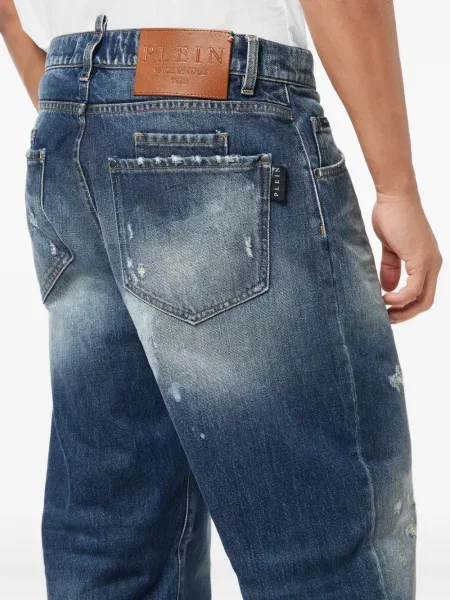 Traperice Philipp Plein s izlizanim efektom plava