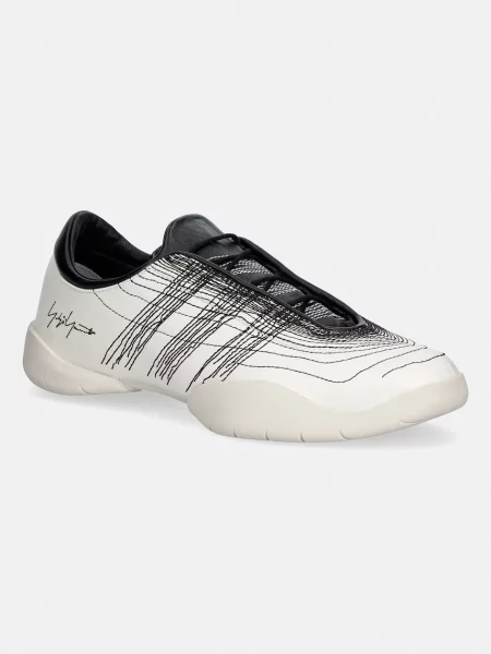 REGU EMBROIDERY sneakers δερμάτινα μπεζ