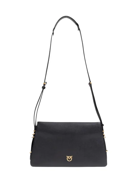 Jedwabna torebka Pinko czarna