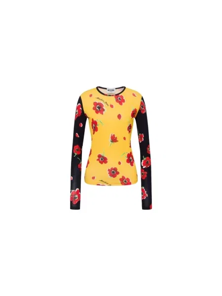 Top Moschino z nadrukiem z dżerseju