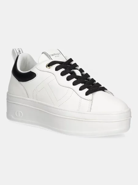 Usnjene superge Twinset bela