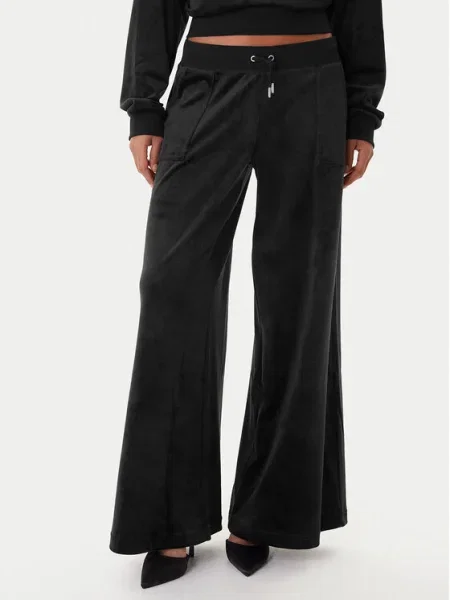 Juicy Couture Pantaloni trening Yuka Wide Leg negru
