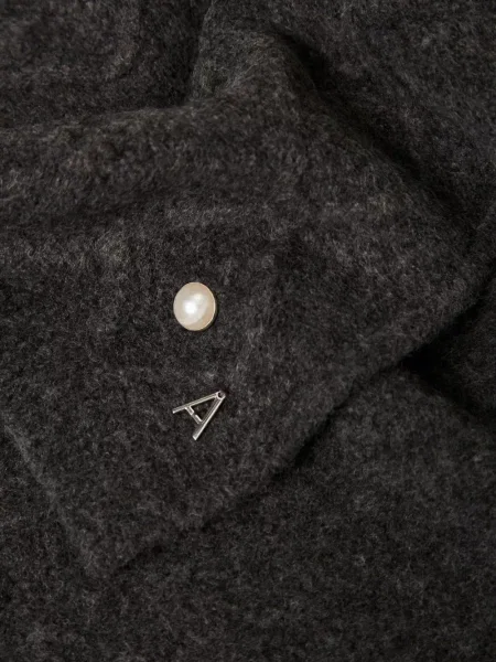 Fular Twinset cu perle gri