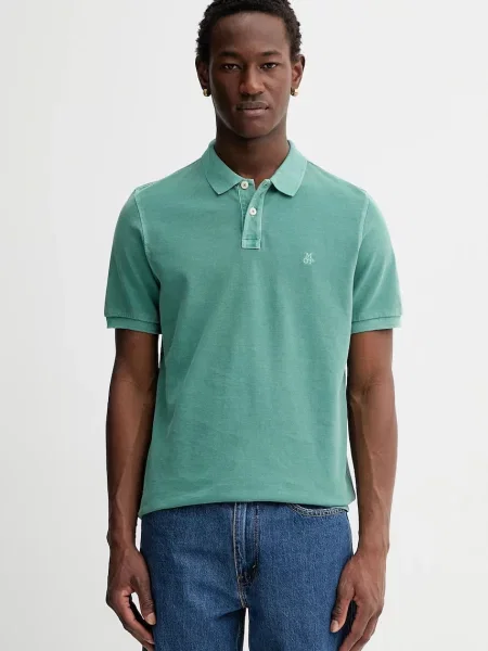 Bombažen polo Marc O'Polo zelena