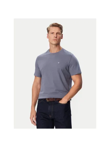 Calvin Klein Jeans T-Shirt Regular Fit μωβ