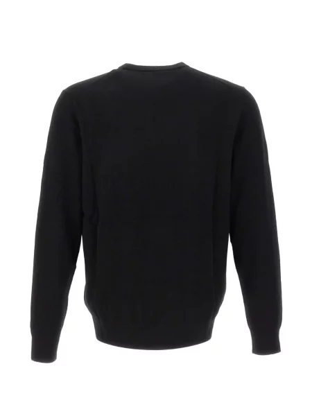 Pulover Mc2 Saint Barth cu broderie cu decolteu rotund negru