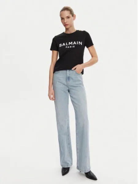 Tričko Balmain s potiskem černé