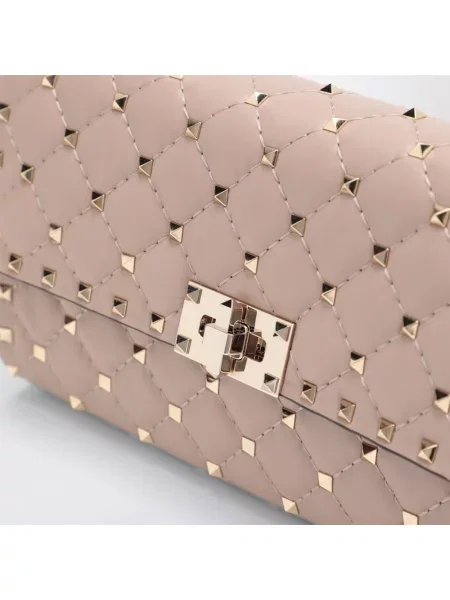 Torebka Valentino Garavani skórzana beżowa