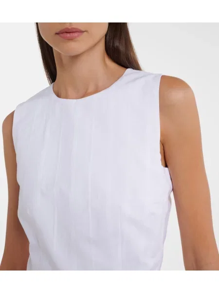 Rochie maxi Loulou De Saison din poplin alb
