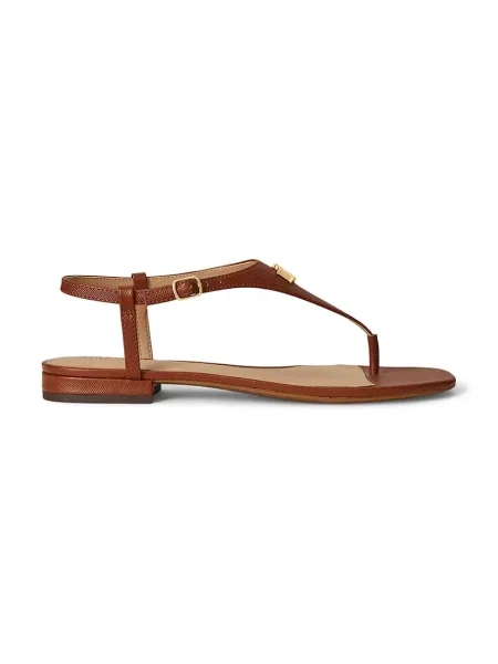 Kožené sandále Lauren Ralph Lauren Everley 2 hnedá