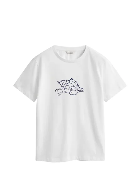 Tricou Gant cu imagine alb