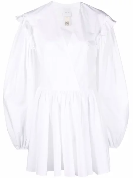 Rochie Patou cu decolteu în V de costum alb