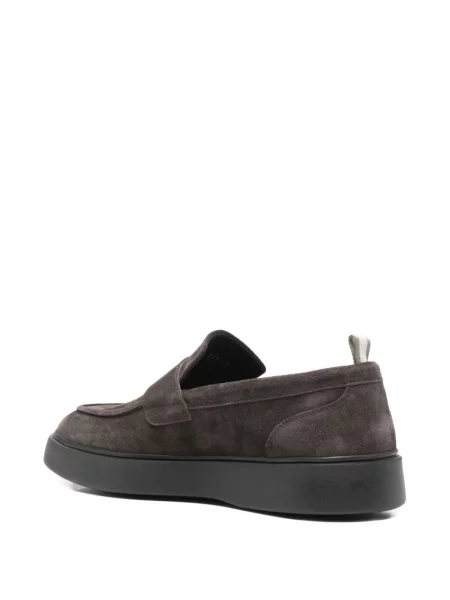 Pantofi loafer Officine Creative din piele de căprioară maro