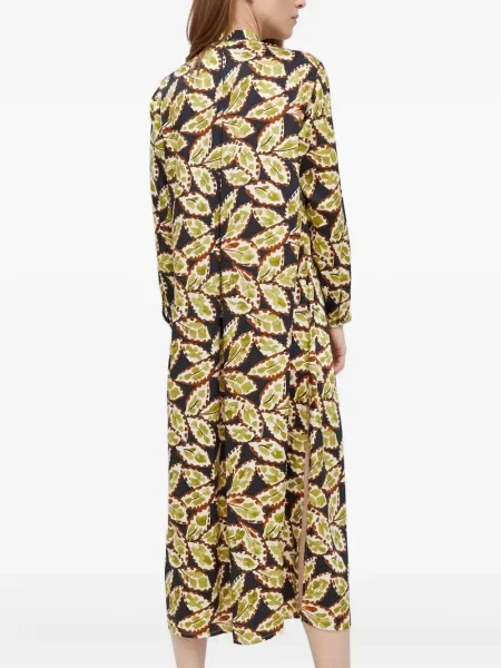 Rochie midi Sisley cu imagine până la genunchi de costum verde