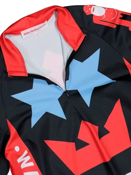 Колоездене графичен риза Walter Van Beirendonck черно