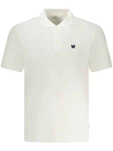 Polo Wrangler cu mâneci scurte alb