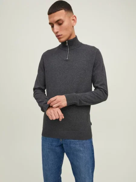 Πλεκτός πουλόβερ Jack & Jones γκρι