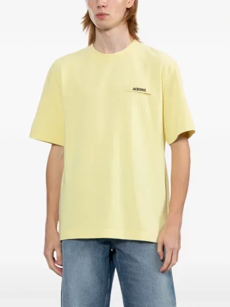 Tricou Jacquemus cu autograf galben