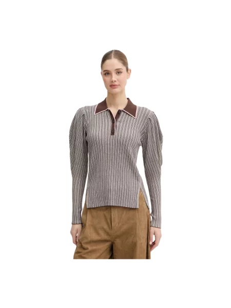 Dzianinowy sweter Stine Goya brązowy
