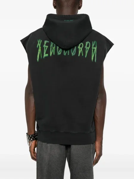 Vestă 44 Label Group cu glugă negru