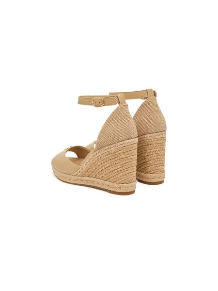 Espadrilky Tommy Hilfiger Plate High Wedge Espad Svetlo béžová