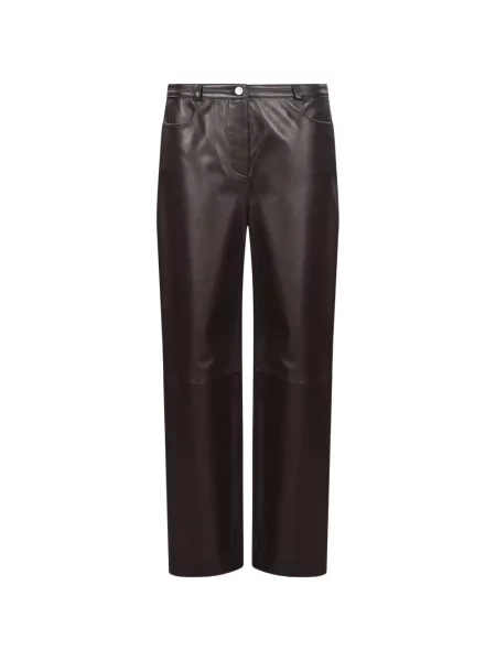 Pantaloni Loulou De Saison din piele maro