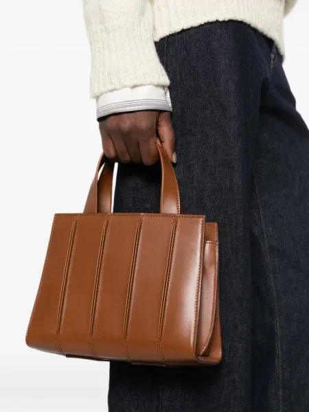 Geantă shopper Max Mara din piele maro