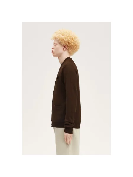 Cardigan Fred Perry clasic maro