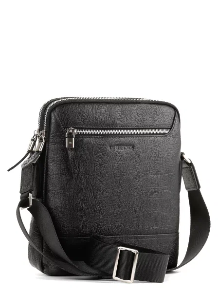 Кожаная сумка через плечо Leberdes черная