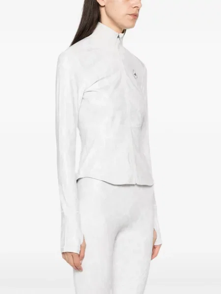 Raštuotas bėgimas striukė Adidas By Stella Mccartney leopardinis balta