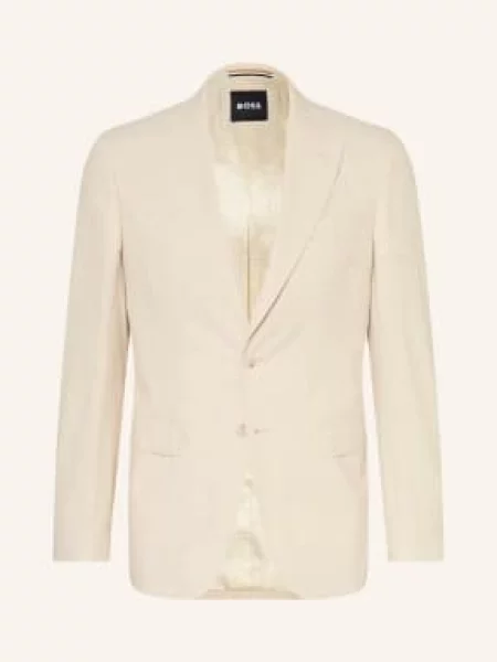 Boss Marynarka Hutson Regular Fit beige beżowa