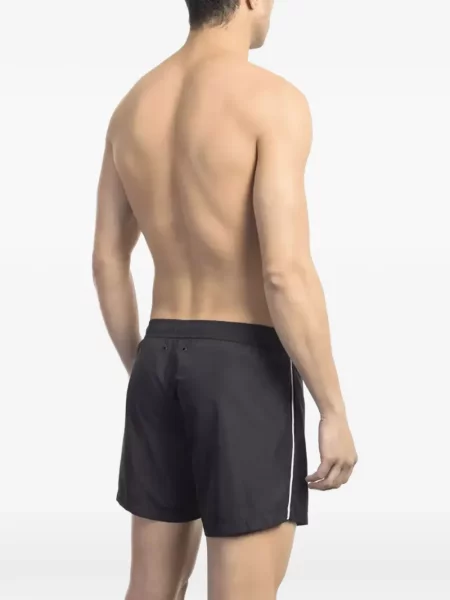 Παντελόνι κολύμβησης Bikkembergs με σχέδιο με κορδόνι μαύρο