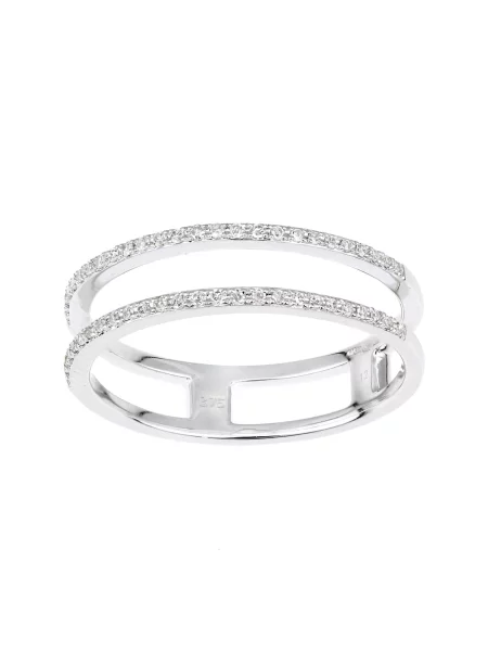 DIAMANT LETERNEL Prsten Ring aus Weißgold mit Diamant stříbrná