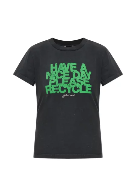 Tricou Ganni cu imagine negru