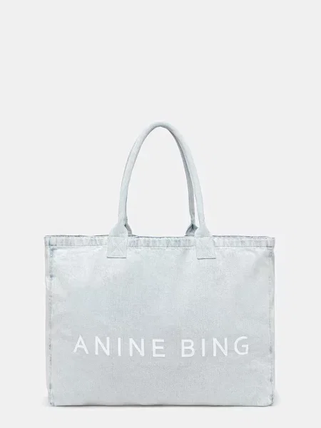 Anine Bing LEO DENIM TOTE LUCID BLUE geantă pentru femei din denim albastru