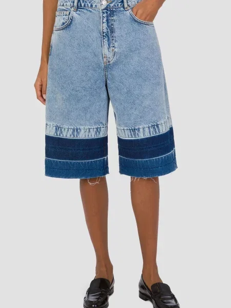 Джинсовые шорты Moschino синие