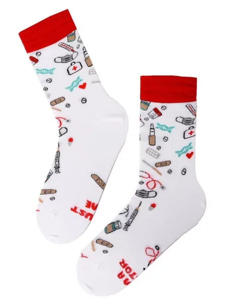 Sokisahtel Ponožky DOCTOR cotton socks' bílá